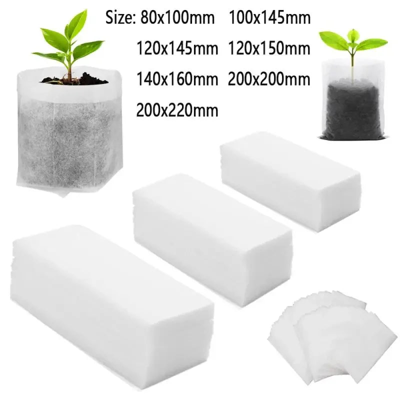 Sacs de plantation BioGrow | Biodégradable | Respirant & Amical pour les racines | Set de 25 à 100