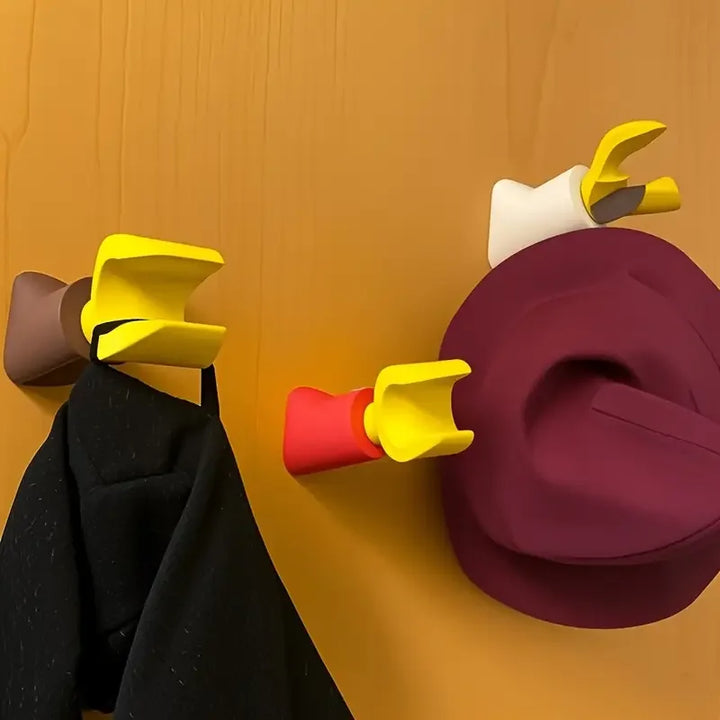 Crochet mural Gripora | Crochet design 3D | Auto-adhésif & sans perçage | Multifonctionnel pour écouteurs, sacs & déco