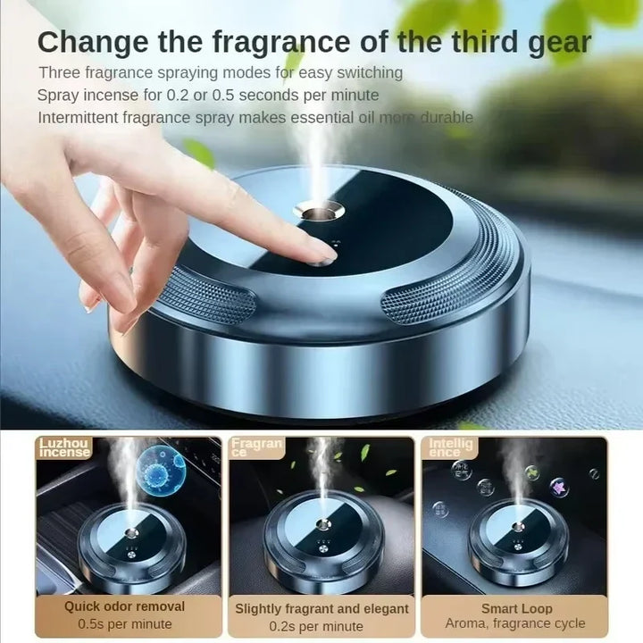 Ensemble de Diffuseur d'Arome Lunova | Appareil d'Aromathérapie Intelligent avec 3 Huiles Essentielles | Chargement USB & Mode Intelligent