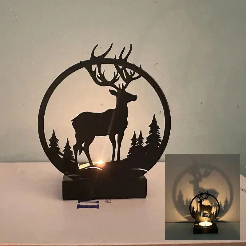 Bougeoir Élan | Décoration de Noël | Moderne & Élégant | Noir