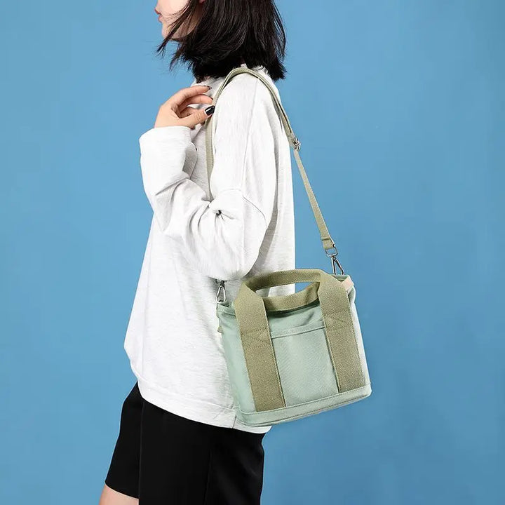 Sac à main Damentasche Tovèra CanvasMini | Petit sac bandoulière avec fermeture éclair | Sac en toile à la mode | 23×15×21 cm