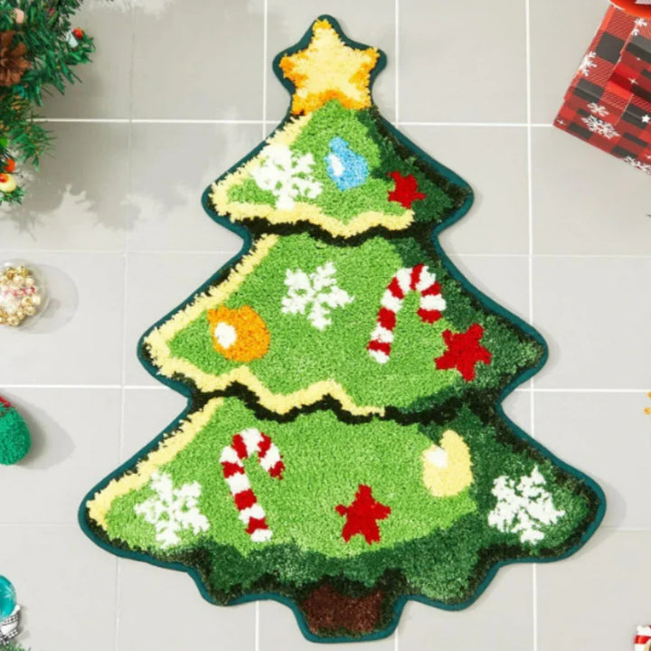 Tapis de Noël NordyPine | Antidérapant & Doux | Parfait pour la Salle de Bain, le Couloir & la Chambre | Décoration festive pour la Nouvelle Année