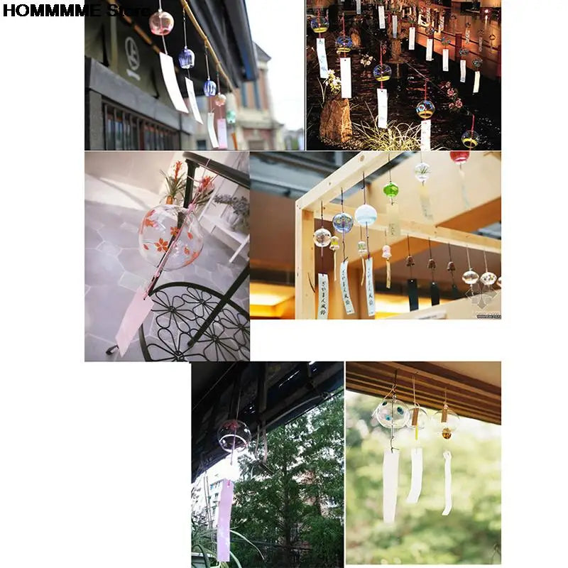 Cloche à vent en verre Hanabira | Style japonais | Son clair & pendentif décoratif | Fait à la main