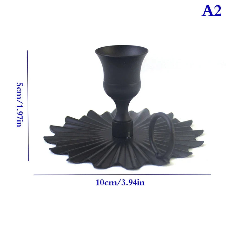 Bougeoir FerroGlow | Bougeoir en fer noir | Élégant & Intemporel | Pour mariage, fête & décoration intérieure