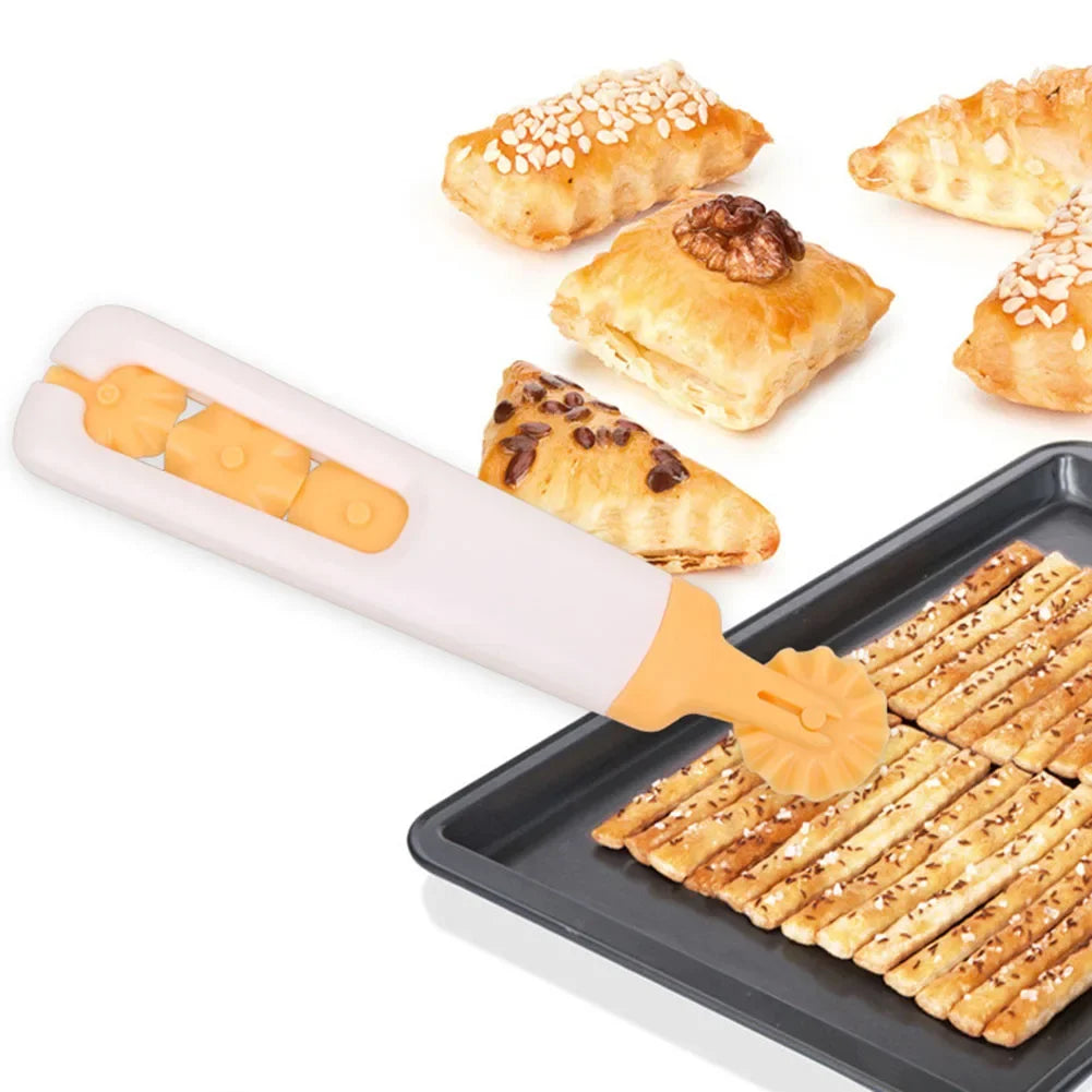 Bakelo Rouleau à pâtisserie Cutter | Cutter de pâte polyvalent | 15,7 × 3,4 cm | Aide à la cuisson en plastique