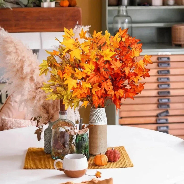 Leaforia | Branche d'érable artificielle | Décoration d'automne | 39 cm | Pour la maison & le jardin