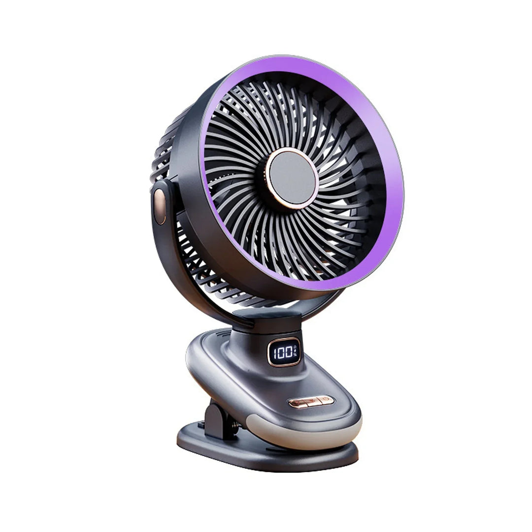 ClipVent Pro | Ventilateur à clip réglable | 5 vitesses | Affichage numérique & fonctionnement silencieux