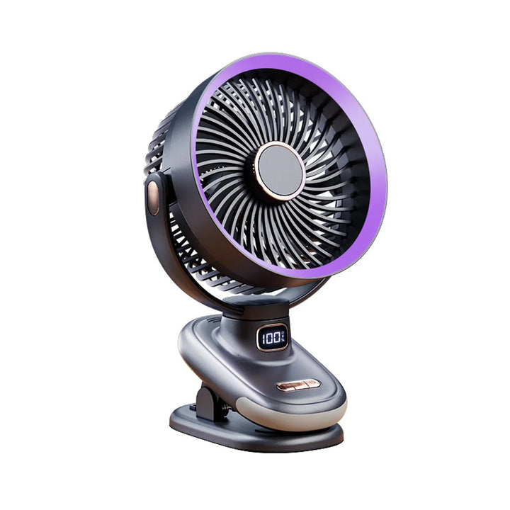 ClipVent Pro | Ventilateur à clip réglable | 5 vitesses | Affichage numérique & fonctionnement silencieux