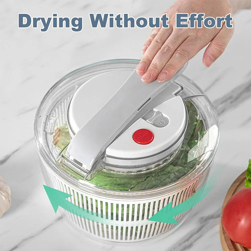 SpinFresh Essoreuse à salade 3L avec couvercle | Utilisation d'une seule main & Base antidérapante | Laveuse & sécheuse à salade pour légumes & fruits | Sans BPA & Pratique