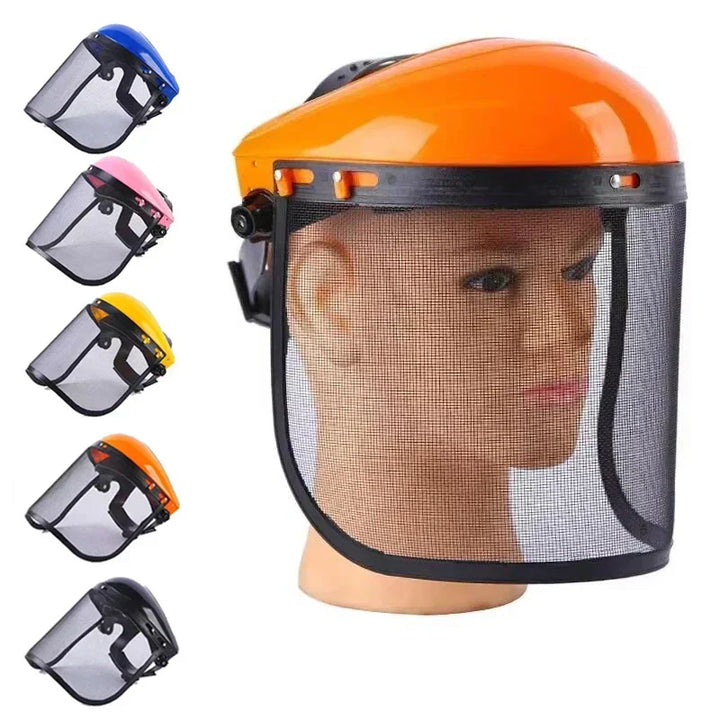 Casque de protection SafeCut | Protection en acier inoxydable pour le visage pour le jardin et la construction | Masque complet contre les éclaboussures et les chocs | 39×20 cm