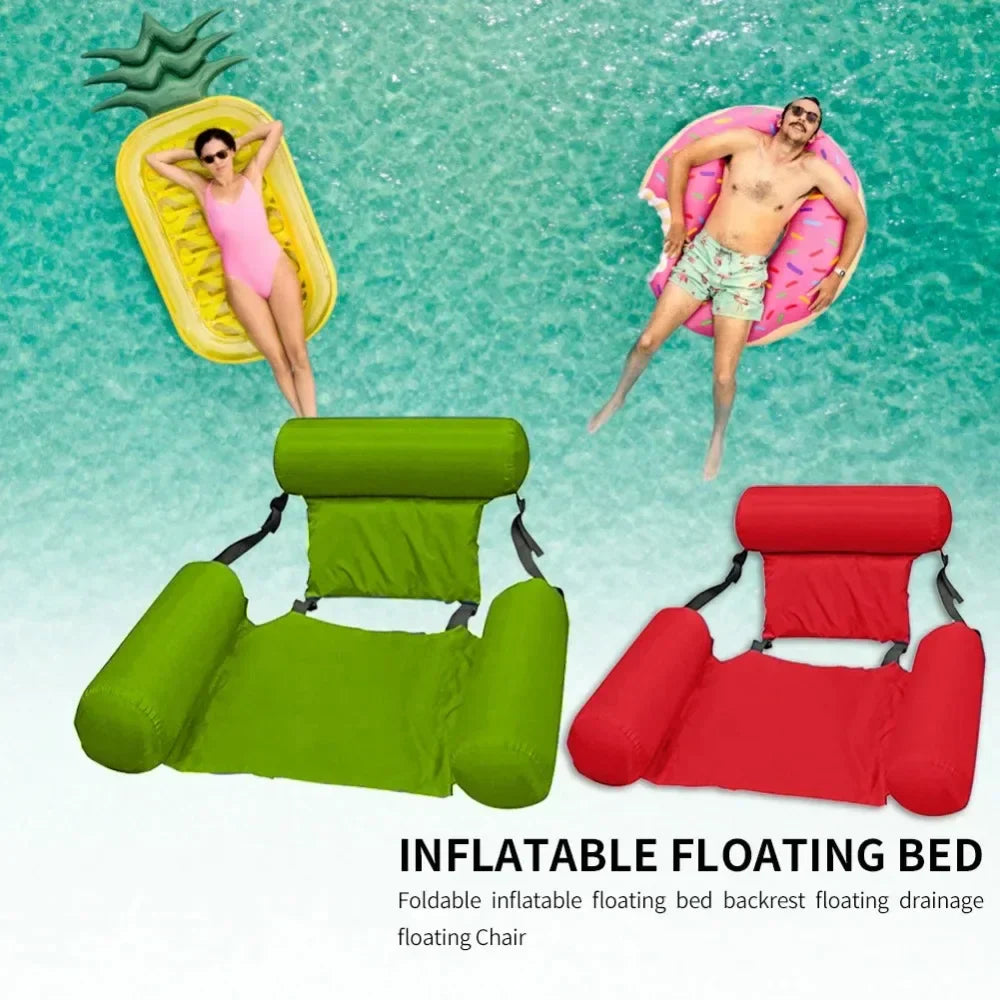 Chaise suspendue gonflable | Réglable & Portable | AquaLiva Pool-Lounge pour plage & piscine – 100×120 cm