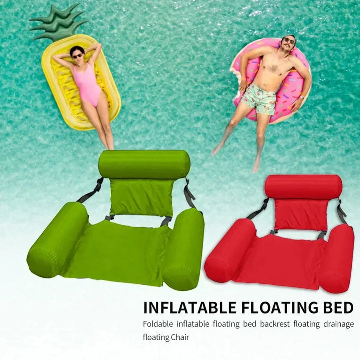 Chaise suspendue gonflable | Réglable & Portable | AquaLiva Pool-Lounge pour plage & piscine – 100×120 cm