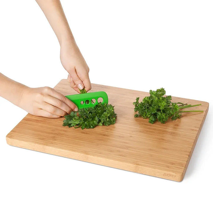 GrünSchnell Éliminateur d'herbes pour légumes | Dénudeur 4-en-1 pour persil, coriandre et autres | Outil de cuisine pratique en plastique ABS
