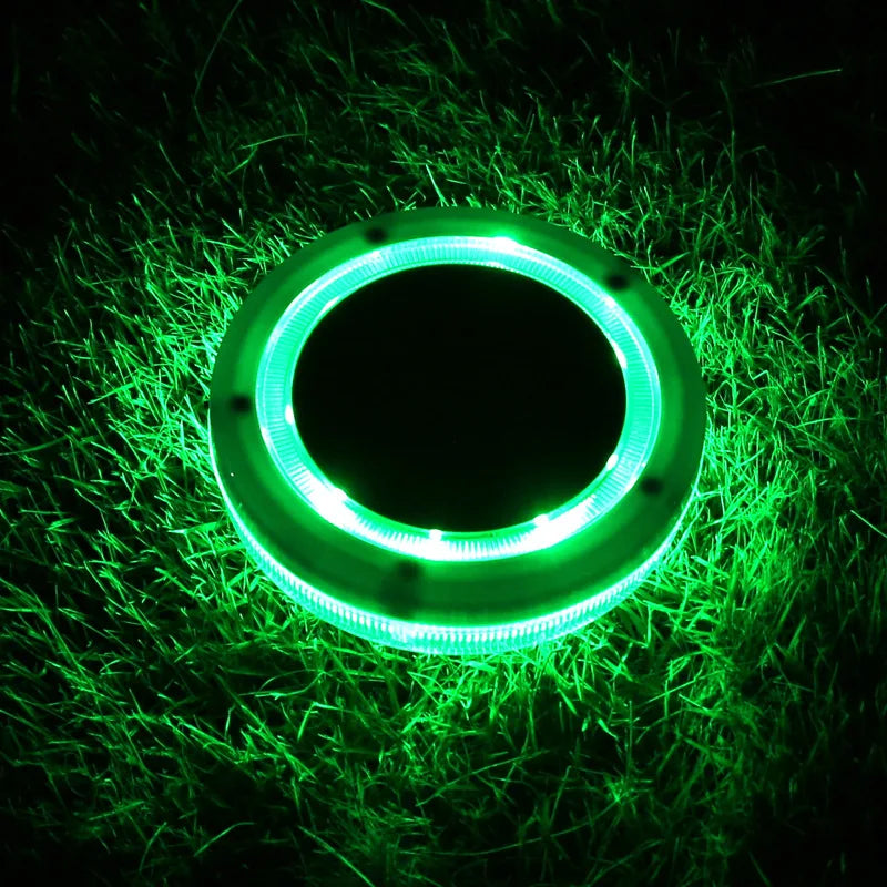 AquaGlow Lumière de Piscine Solaire | Flottante & Étanche | LED Bleue | 11,6×2,5 cm