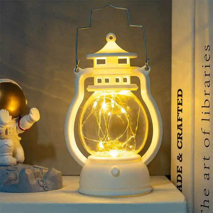 Luminara Lanterne Rétro | Support de Bougie LED | Fonctionne sur Piles & Sûr | Lumière de Table & Décorative 15×7×7 cm