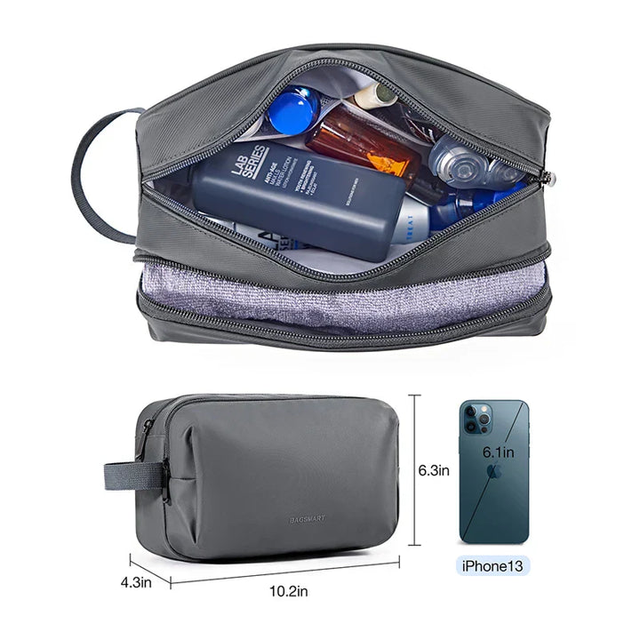 Kosmetixo Trousse de Toilette Imperméable pour Femmes & Hommes | Trousse de Toilette Légère en S/M/L | Accessoires de Voyage pour Produits de Soins & Maquillage | Organiseur de Voyage Unisexe