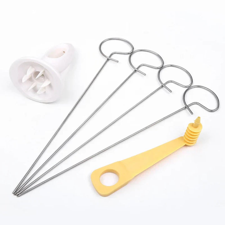 Coupe-légumes Spiraliseur Spirafino BBQTwist | Coupe-légumes en acier inoxydable pour chips & brochettes | Pour camping, cuisine & soirées barbecue