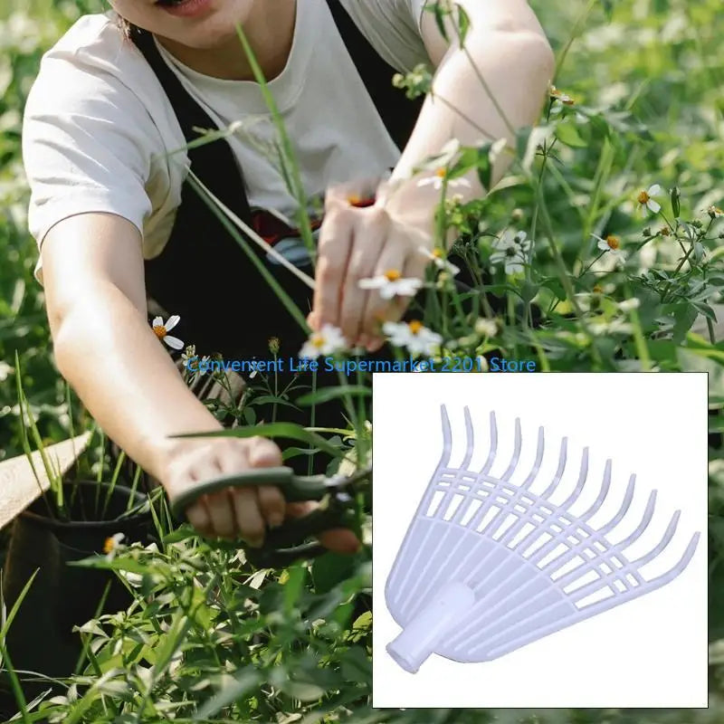 Râteau Rakeon à 12 dents | Plastique | 38 × 32 cm | Sans manche | Léger et polyvalent
