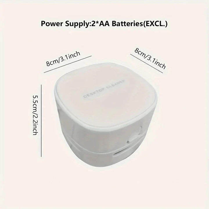 Cleanora MiniVac | Aspirateur de table sans fil mini | Portable & Silencieux | USB ou Batterie | Pour miettes, poussière & poils d'animaux