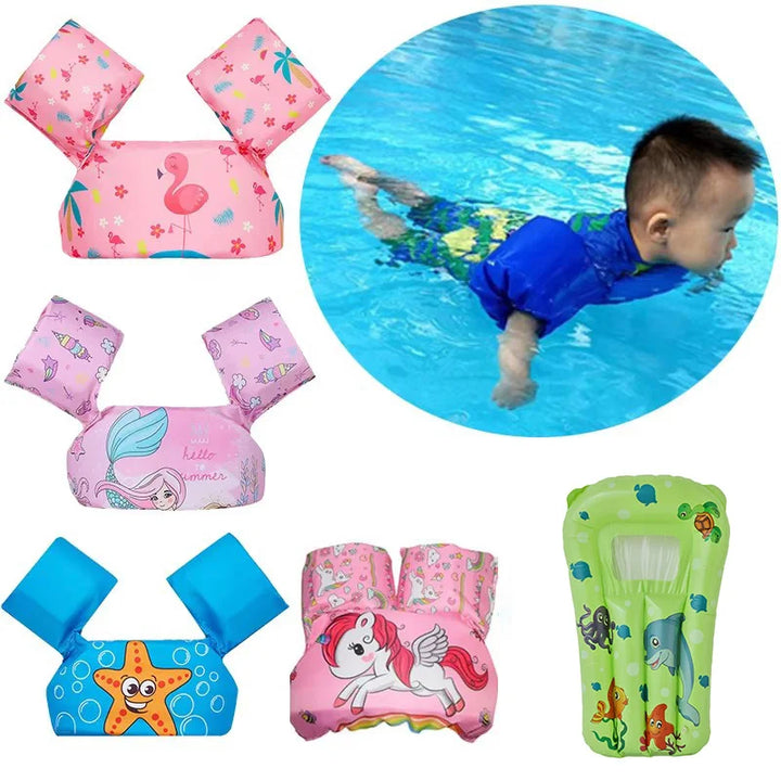 FLOTTY Kids Aide à la Natation | Gilet de Sauvetage avec Brassards | Boucle Double Réglable | Pour Enfants jusqu'à 25 kg