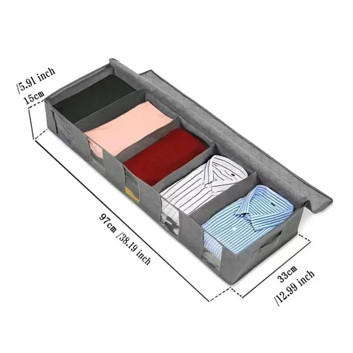 SpaceSaver Sac de rangement sous le lit | Pliable | Avec poignées | Non-tissé