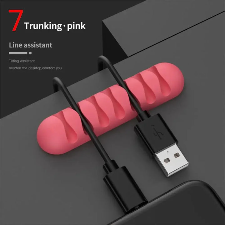 KabelFix Clip | Support de câble en silicone | Auto-adhésif & Flexible | Pour USB, écouteurs & câbles de charge