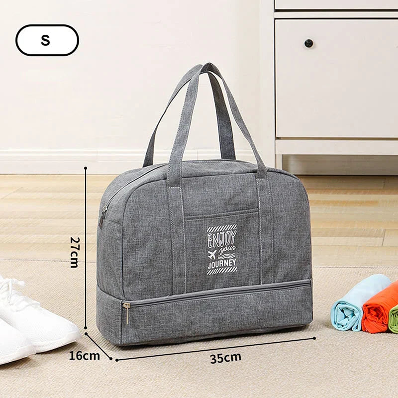 Lugviva Sac de voyage pliable pour femmes | Grand sac de week-end en tissu Oxford | Sac à main pour voyages, quotidien et sport