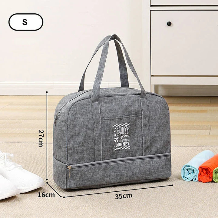 Lugviva Sac de voyage pliable pour femmes | Grand sac de week-end en tissu Oxford | Sac à main pour voyages, quotidien et sport