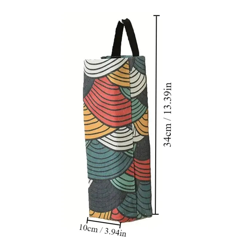 Support mural Baginova pour sacs poubelle | Distributeur de sacs gain de place | Rangement sans perçage | 34×10 cm