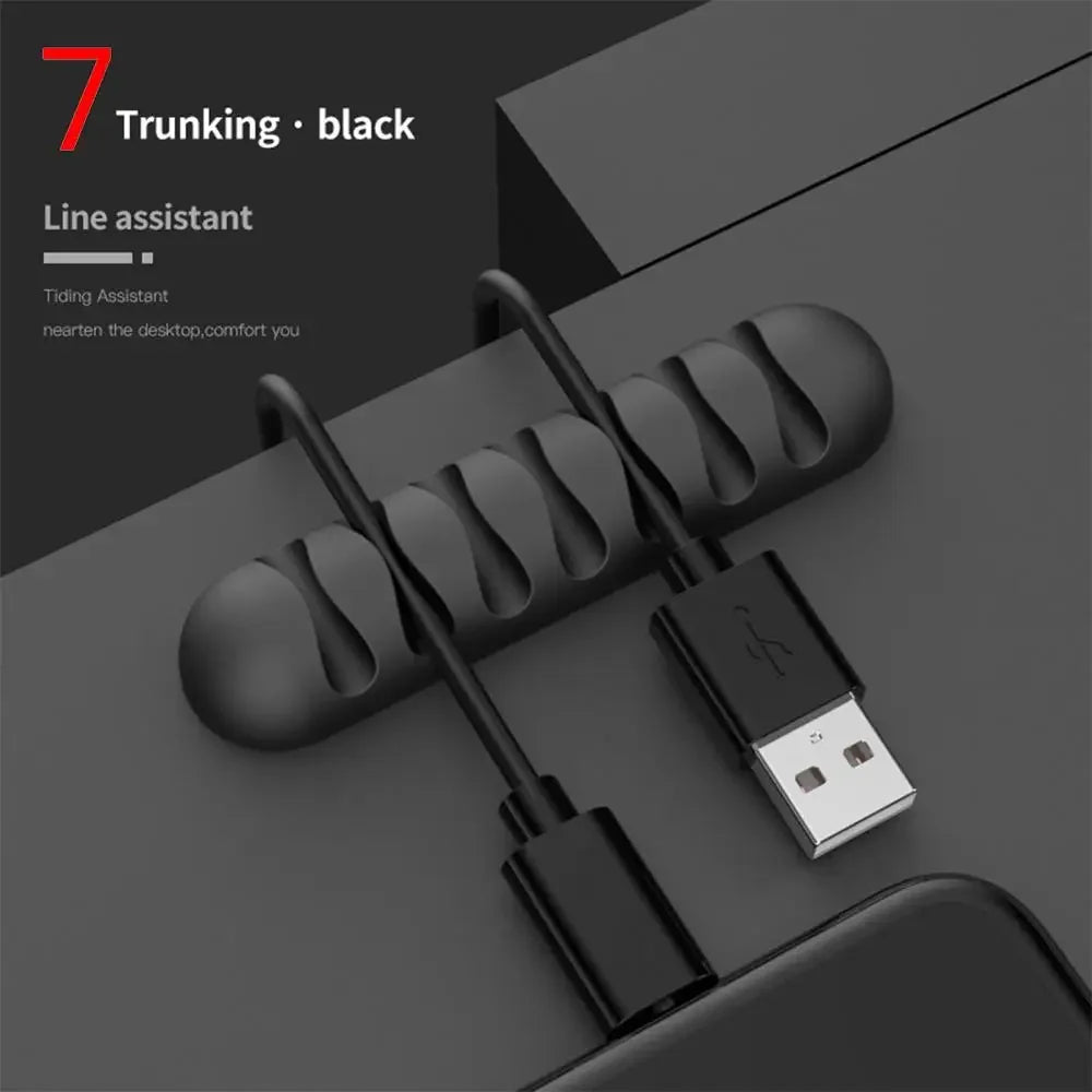 KabelFix Clip | Support de câble en silicone | Auto-adhésif & Flexible | Pour USB, écouteurs & câbles de charge