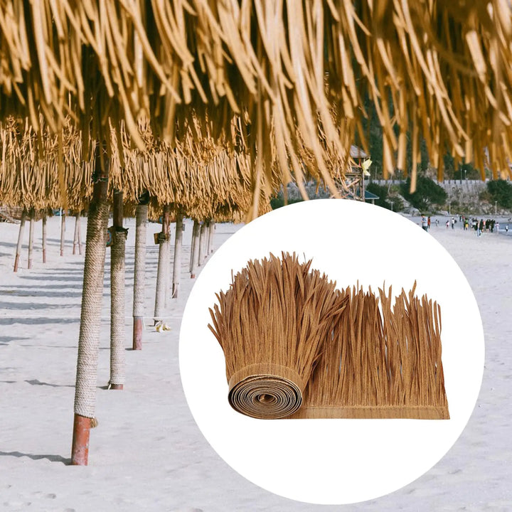 TROPISHIELD Toit de palmier artificiel | Résistant aux UV & aux intempéries | 100×50 cm | Pour toits DIY, parasols, bars Tiki & cabanes de jardin