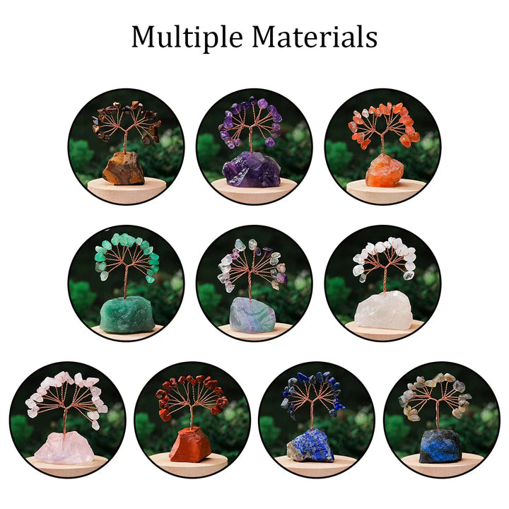 Arbre de Cristal Arbre de Vie | Fait à la main à partir de cristaux naturels | Décoration Feng Shui