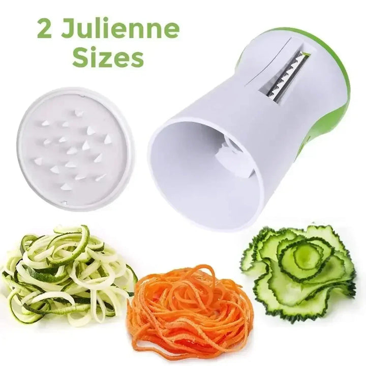 VeggiTwist Spiralschneider | Pour légumes & fromage | Manuel & compact | Acier inoxydable & plastique sans BPA