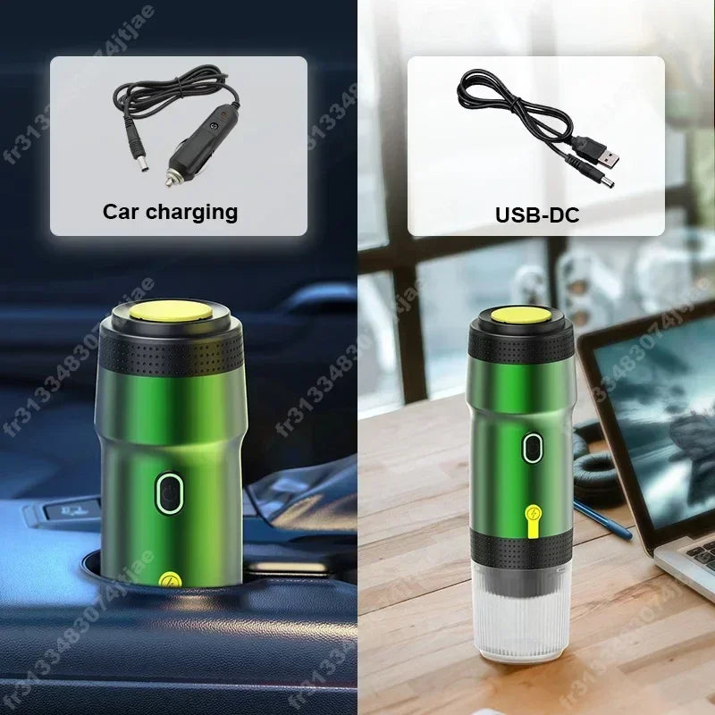 Machine à expresso portable | 3-en-1 capsules & poudre | Pression de 15 bars | Pour voiture, voyage & maison