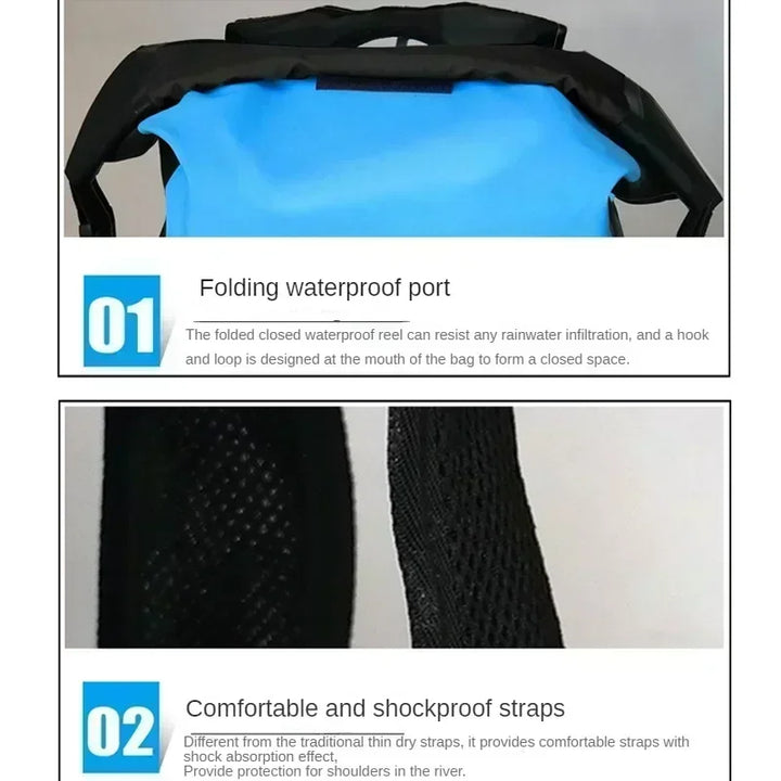 Sac à dos étanche AquaDryX 25L | Sac à dos flottant | Rolltop & Respirant | Idéal pour le kayak, le trekking & les activités de plein air