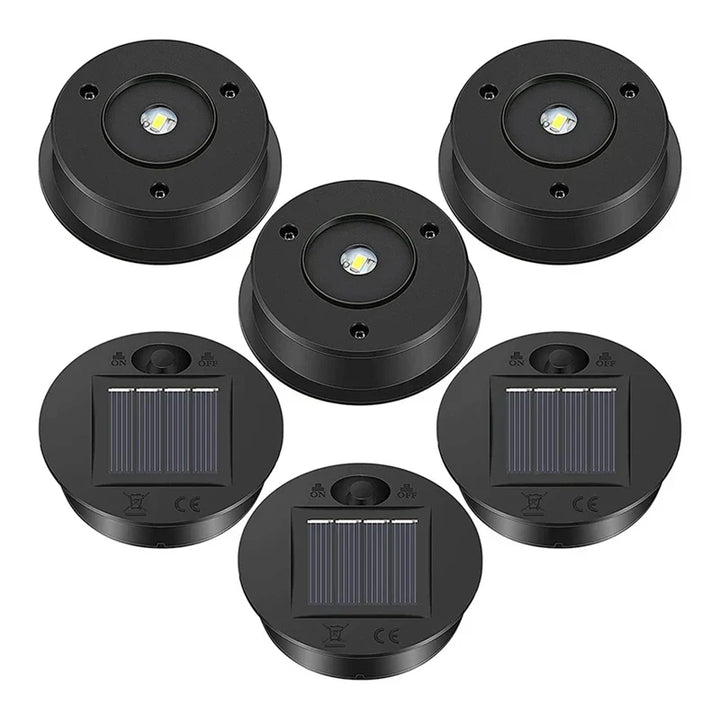 Solaverna Ensemble de 6 Couvercles Solaires de Remplacement pour Lanternes de Jardin | Ø 7 cm | Lampes LED avec Panneau Solaire | Étanche & Automatique