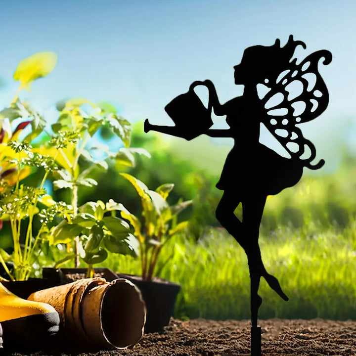 Figurine de jardin Mythura au style fantastique | Décoration en métal pour intérieur et extérieur | Sans électricité | Fer inoxydable