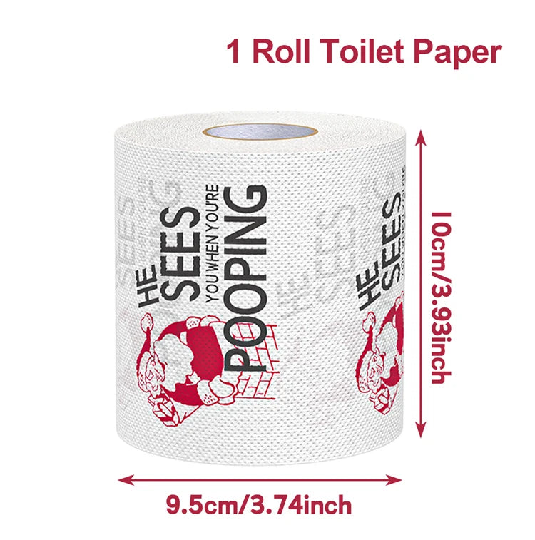 Papier toilette de Noël FestivaRoll | Papier à motif amusant | Bonne année 2026 | Décoration & fournitures de fête