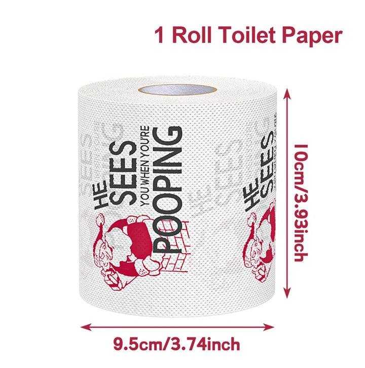 Papier toilette de Noël FestivaRoll | Papier à motif amusant | Bonne année 2026 | Décoration & fournitures de fête