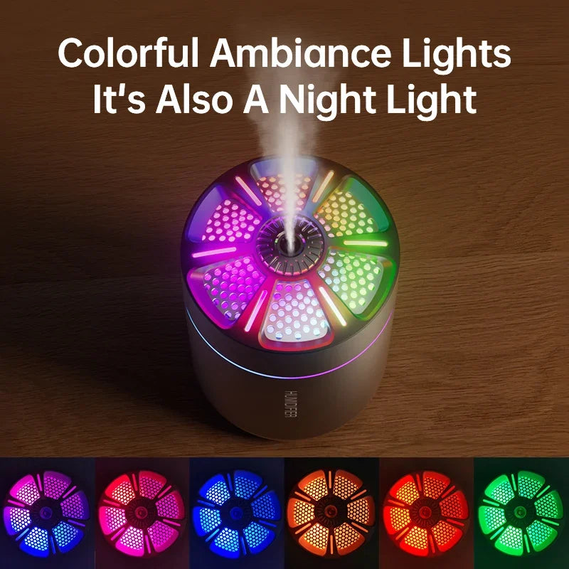 Diffuseur d'Arome AirGlow | Réservoir d'eau de 180 ml | Lumières LED d'ambiance | Silencieux & Efficace