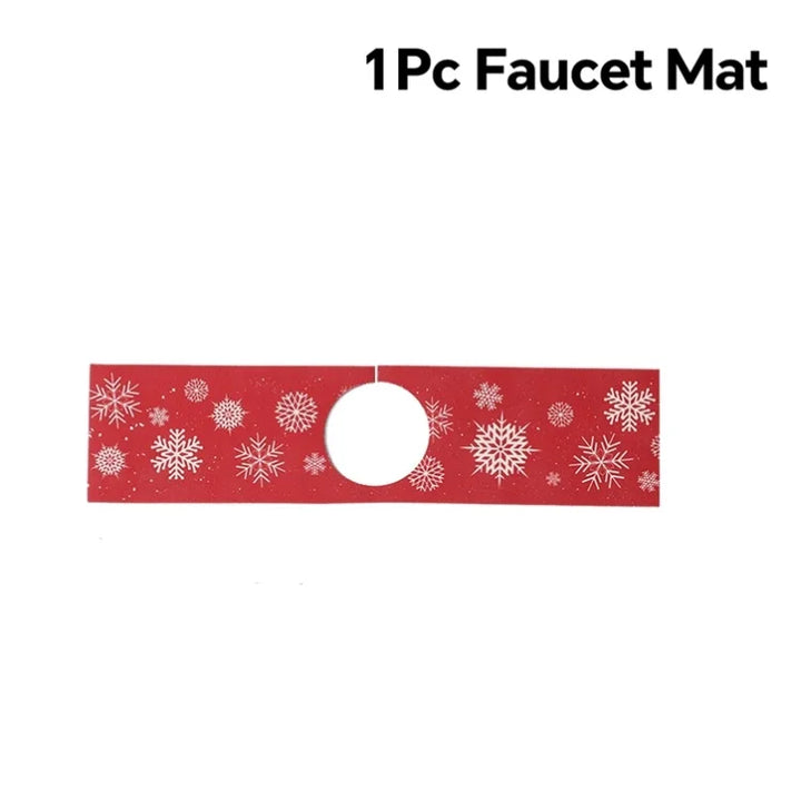 Tapis de lavage de Noël Nordivelle | Absorbant & Antidérapant | Lavable | Décoration de Noël festive pour la cuisine & la maison