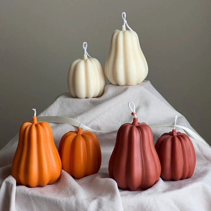 Moule de Bougie Citrouille | Moule en Silicone pour Bougies Parfumées | Réutilisable & Flexible | DIY Automne & Halloween