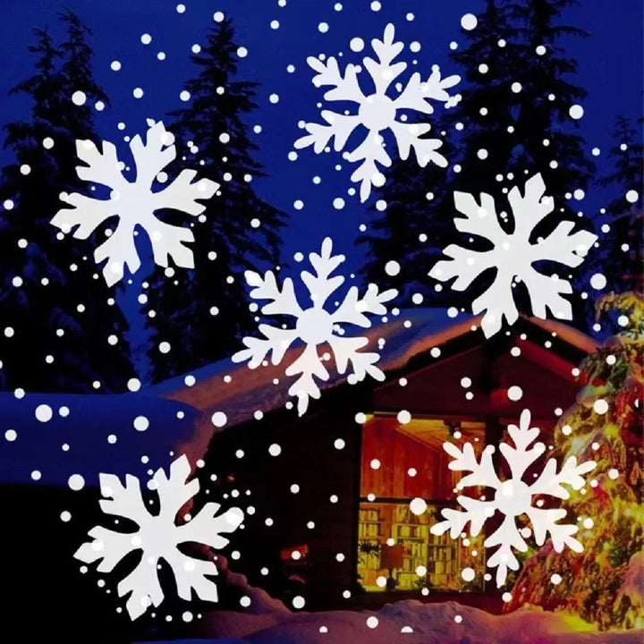 Projecteur LED LumiFlake Flocons de Neige | USB & Éclairage Extérieur | Spectacle de Lumières de Noël | Étanche