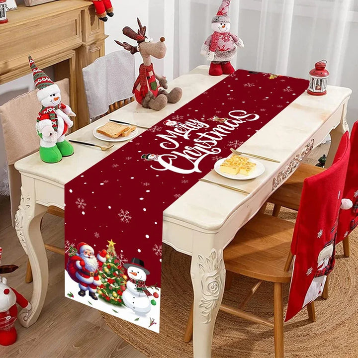 FestiLoom Nappe de Noël | Design « Joyeux Noël » | 100 % Polyester | Décoration festive pour Noël & Nouvel An 2025/2026