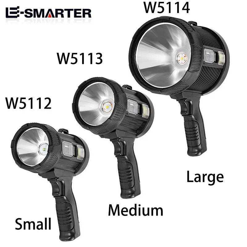 Lampe de poche LuminexPro 900K | 900.000 Lumens | Batterie 10000 mAh | Fonction de charge solaire & USB | Étanche IPX5