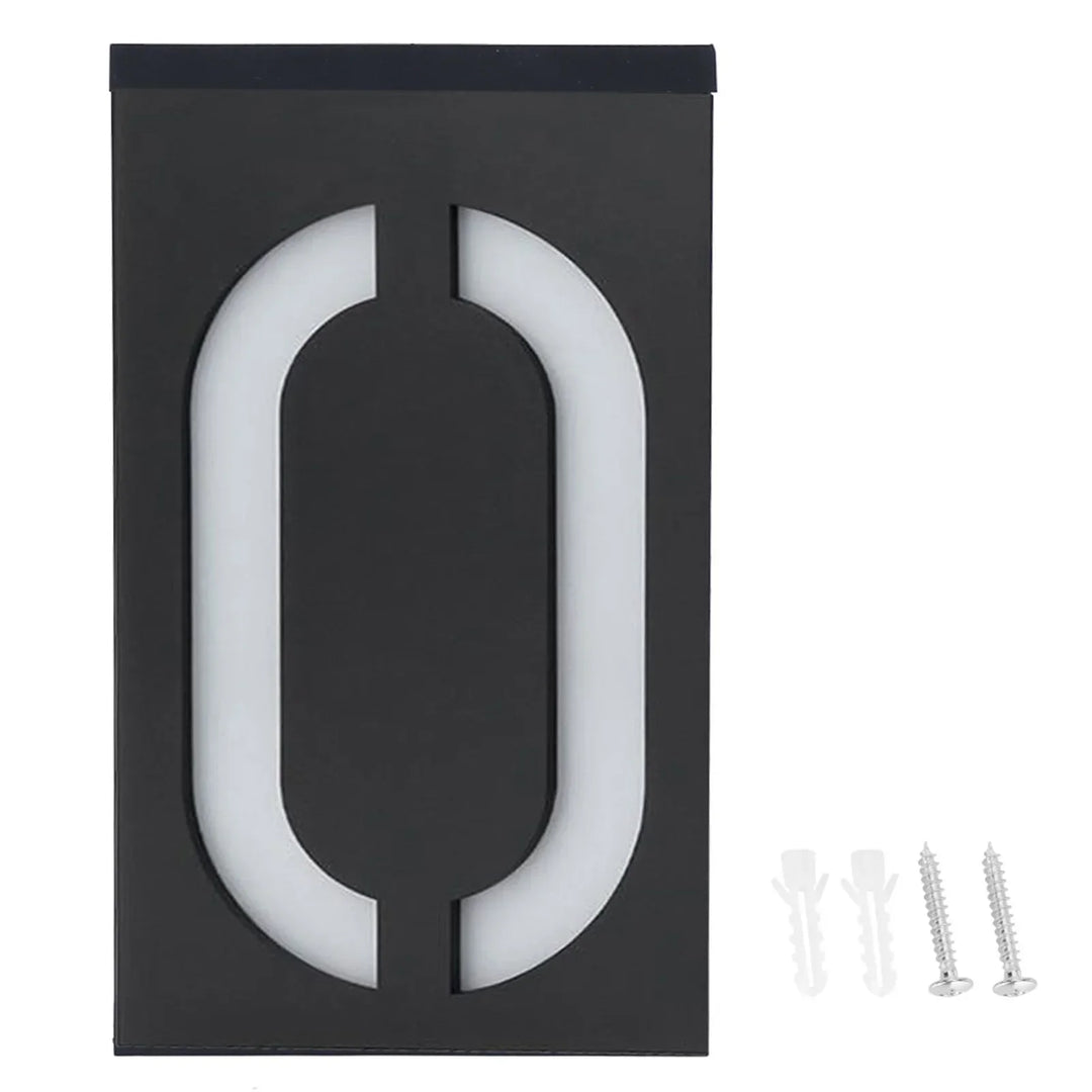 Numelux Lampe de numéro de maison solaire | LED Éclairée | Résistante aux intempéries IP55 | Lumière automatique dans l'obscurité