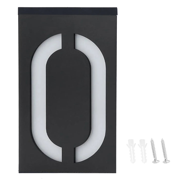 Numelux Lampe de numéro de maison solaire | LED Éclairée | Résistante aux intempéries IP55 | Lumière automatique dans l'obscurité