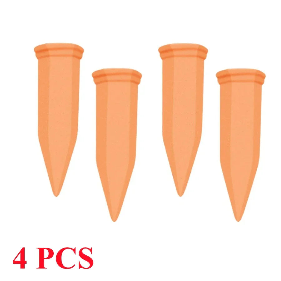 Piquets d'irrigation TERRAFINA | Ensemble de 4 | Auto-irrigation en terre cuite | Pour plantes d'intérieur et d'extérieur | Irrigation pendant les vacances