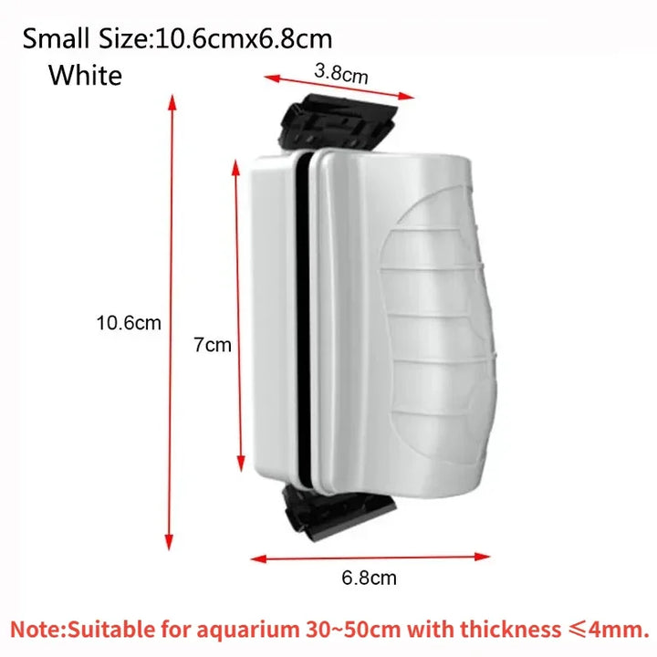 Aimant de nettoyage pour aquarium | Brosse à algues flottante | Pour une épaisseur de verre jusqu'à 0,4 cm
