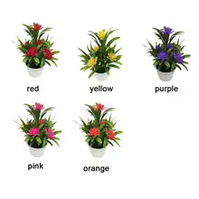 DekoBlüte Lotus | Fleur artificielle avec feuilles & pot de fleurs | 18 cm | Toujours frais